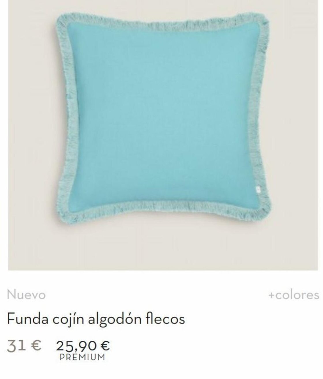 Textura Funda cojín algodón flecos oferta