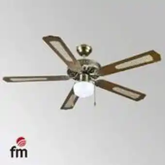 Ventilador de techo fm vt-classic 13060w, 3 velocidades, 132cm, 5 aspas madera, con luzentrega a domicilio en 24h3 aã±os de g