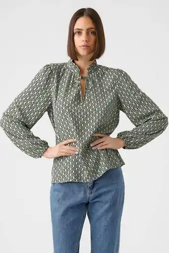 Cortefiel Camisa de manga larga y escote pico oferta
