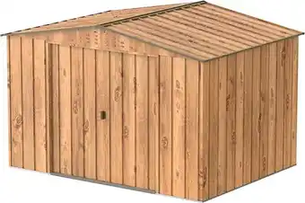 Amazon Duramax - caseta cobertizo jardín - top hercules 10x8 - metal - color imitación madera oferta