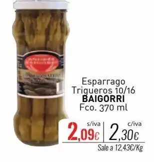 Cuevas Cash Espárragos baigorri oferta