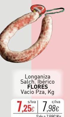 Cuevas Cash Longaniza flores oferta