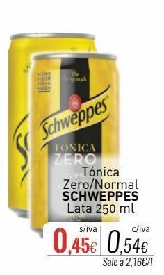 Cuevas Cash Tónica schweppes oferta