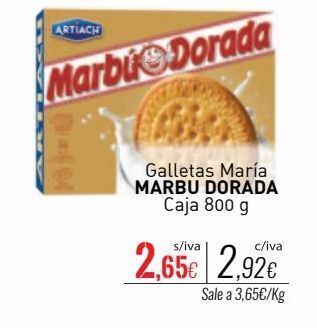 Cuevas Cash Galletas marbú dorada artiach oferta