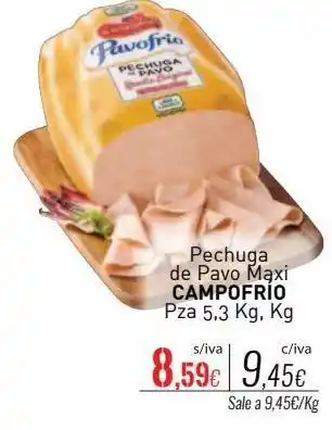 Cuevas Cash Pechuga de pavo campofrío oferta