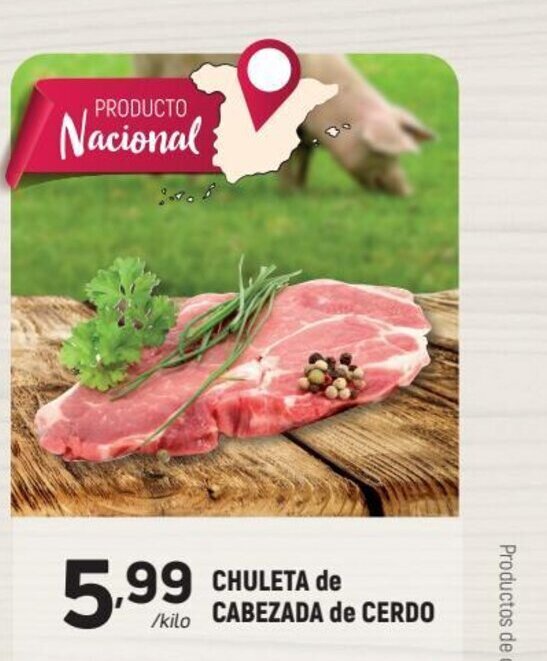 Coviran CHULETA de /kilo CABEZADA de CERDO oferta