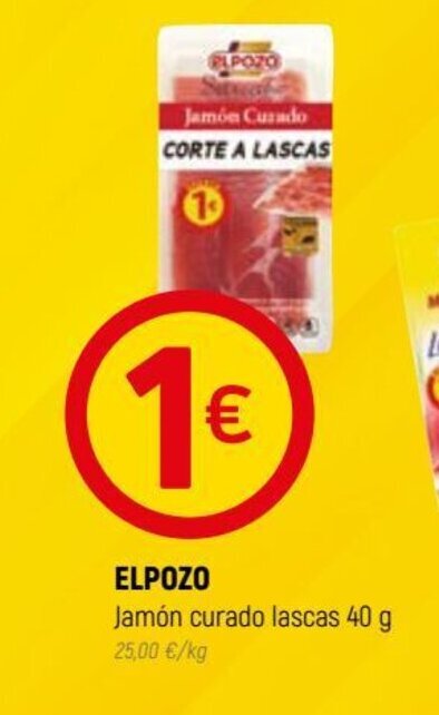 Coviran ELPOZO Jamón curado lascas 40 g. oferta