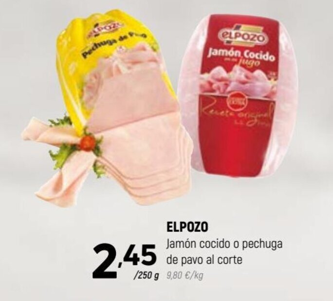 Coviran ELPOZO Jamón cocido o pechuga de pavo al corte oferta