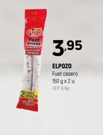 Coviran ELPOZO Fuet casero 150 g x 2 u. oferta