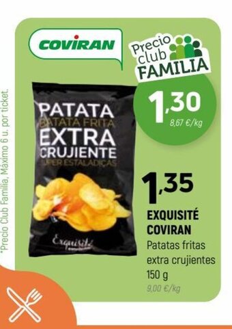 Coviran EXQUISITÉ COVIRAN Patatas fritas extra crujientes 150 g oferta