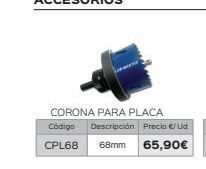 Isolana Corona para placa código descripción precio €/ ud cpl68 68mm 65,90€ oferta