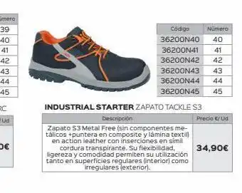 Isolana Código 36200n40 36200n41 36200n42 36200n43 36200n44 36200n45 industrial starter zapato tackle s3 descripción zapato s oferta