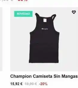 Base Camiseta sin mangas champion oferta