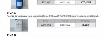 Isolana Bidón fixo oferta