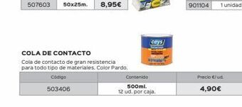 Isolana Cola de contacto ceys oferta