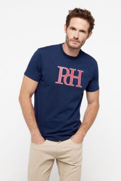 Fifty Factory Camiseta manga corta confeccionada en algodón 100%. logo pdh estampado a contraste en pecho oferta