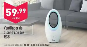 ALDI Ventilador de diseño con luz RGB oferta
