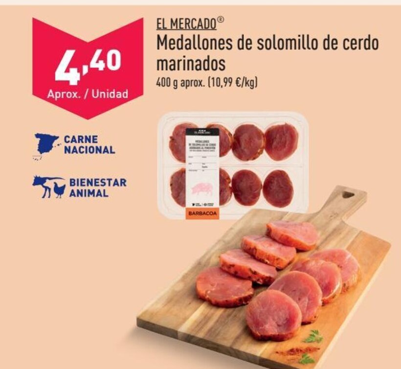 ALDI EL MERCADOⓇ Medallones de solomillo de cerdo oferta
