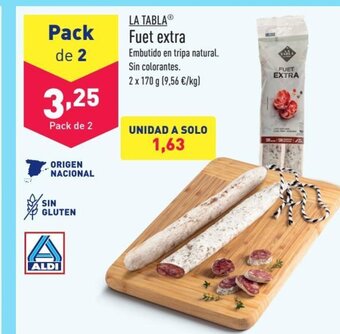 ALDI LA TABLAⓇ Fuet extra oferta