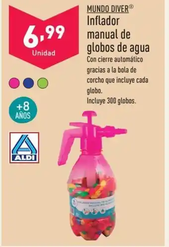 ALDI MUNDO DIVERⓇ Inflador manual de globos de agua oferta