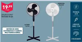 ALDI EXCELLENT ELECTRICS® Ventilador de pie oferta