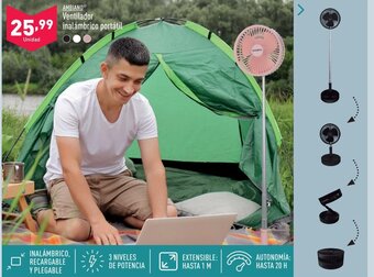 ALDI AMBIANOⓇ Ventilador inalámbrico portátil oferta