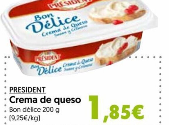 Hiper Usera PRESIDENT Crema de queso oferta