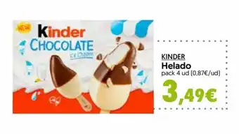 Hiper Usera KINDER Helado oferta