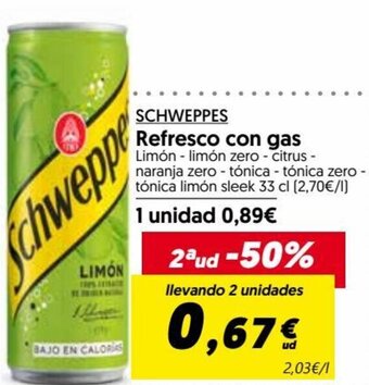 Hiper Usera SCHWEPPES Refresco con gas oferta