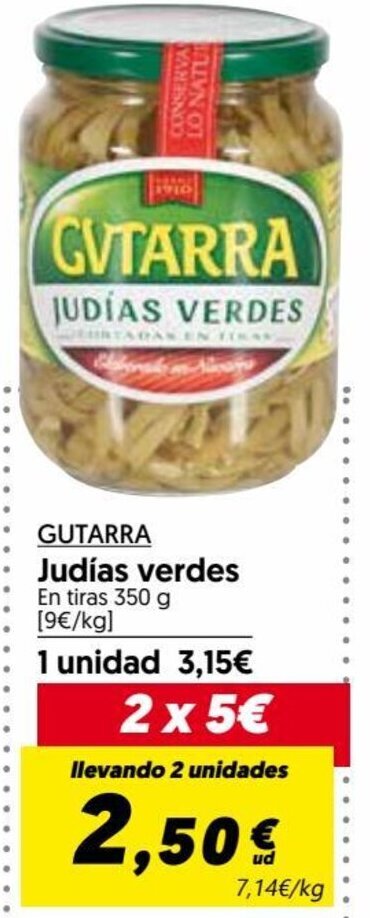 Hiper Usera GUTARRA Judías verdes oferta