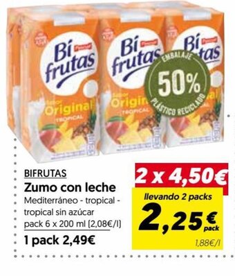 Hiper Usera BIFRUTAS Zumo con leche oferta