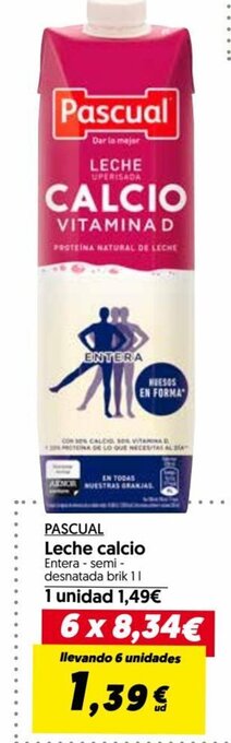 Hiper Usera PASCUAL Leche calcio oferta
