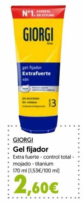 Hiper Usera GIORGI gel fijador oferta