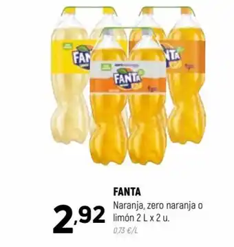 Coviran FANTA Naranja, zero naranja o limón 2 L x 2 u. oferta