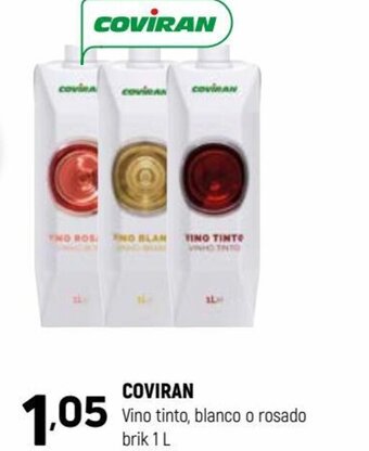 Coviran COVIRAN Vino tinto, blanco o rosado brik 1 L oferta