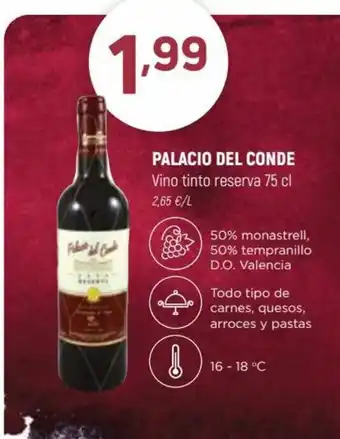 Coviran PALACIO DEL CONDE Vino tinto reserva 75 cl oferta