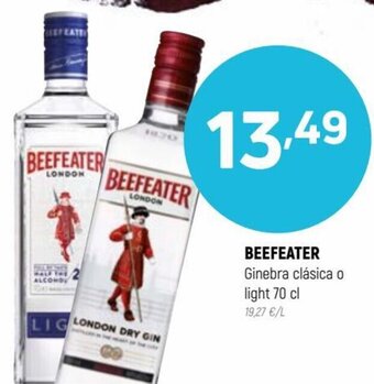 Coviran BEEFEATER Ginebra clásica o light 70 cl oferta