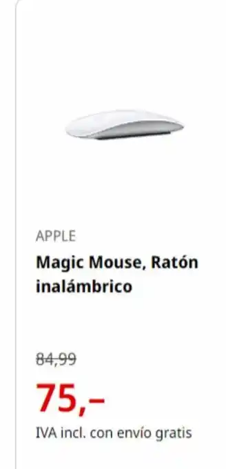 MediaMarkt APPLE Magic Mouse, Ratón inalámbrico oferta