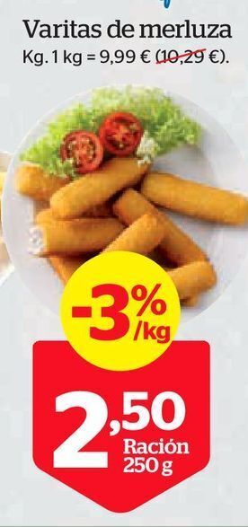 La Sirena Varitas de merluza oferta