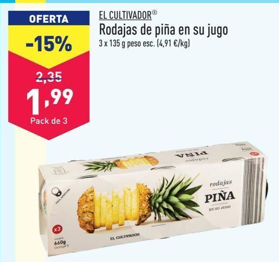 ALDI Piña el cultivador oferta