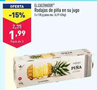ALDI Piña el cultivador oferta