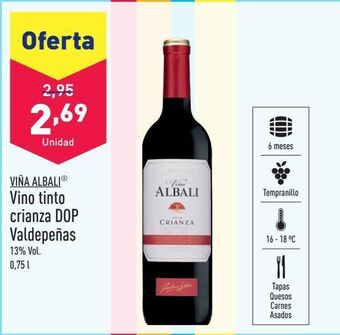 ALDI Vino tinto viña albali oferta