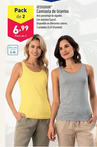 ALDI Camiseta de tirantes up fashion oferta