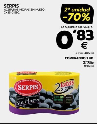 BM Supermercados Aceitunas negras serpis oferta