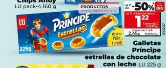 Dia Galletas príncipe estrellas de chocolate con leche oferta