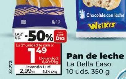 Dia Pan de leche oferta