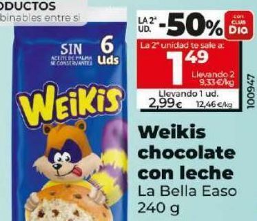 Dia Weikis chocolate con leche oferta