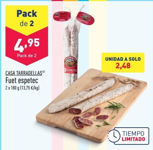 ALDI Fuet casa tarradellas oferta