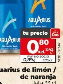 Dia Aquarius de limon / de naranja oferta