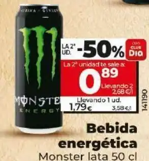 Maxi Dia Bebida energética monster oferta